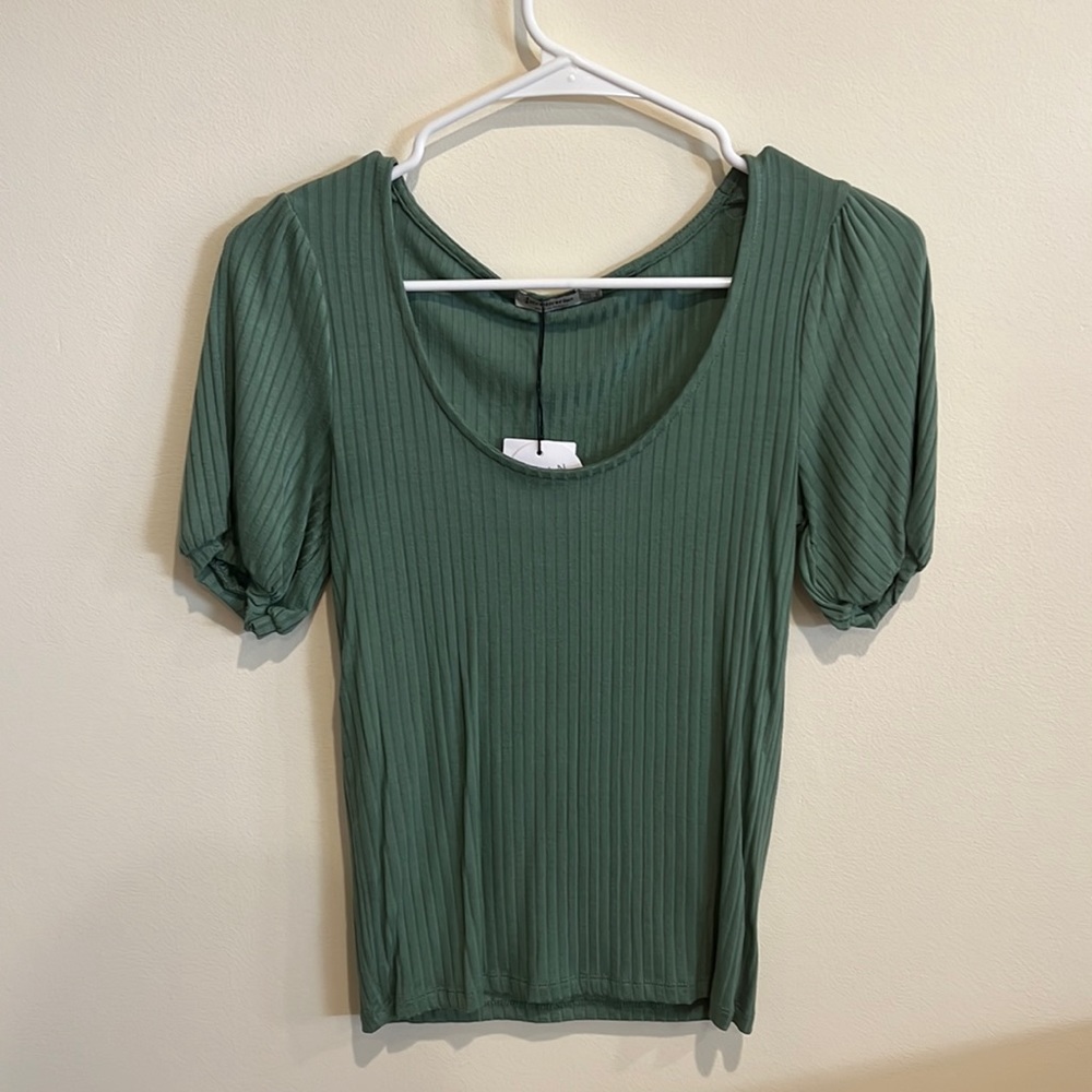 Stradivarius Green Short-Sleeve Top
